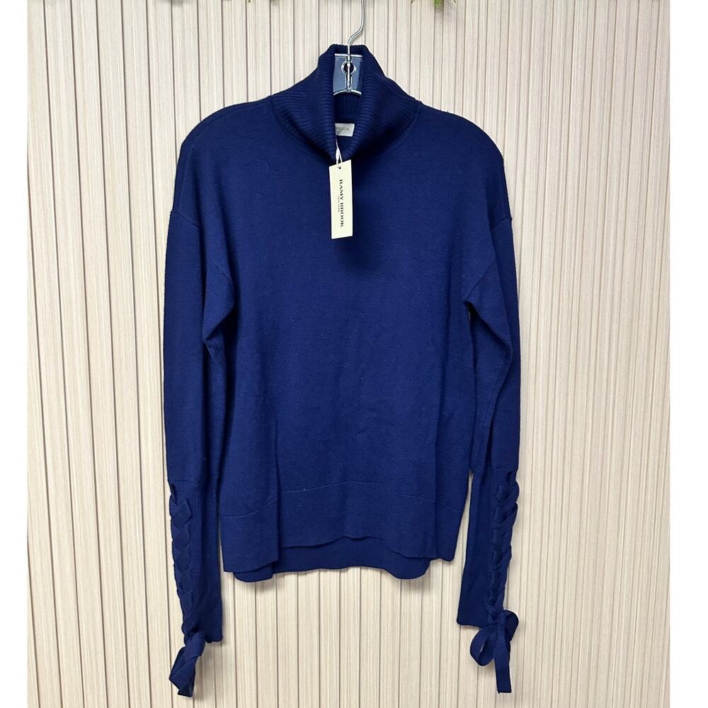 Ramy Brook Walt Turtleneck Wool Blend Sweater in Navy Women's Size S